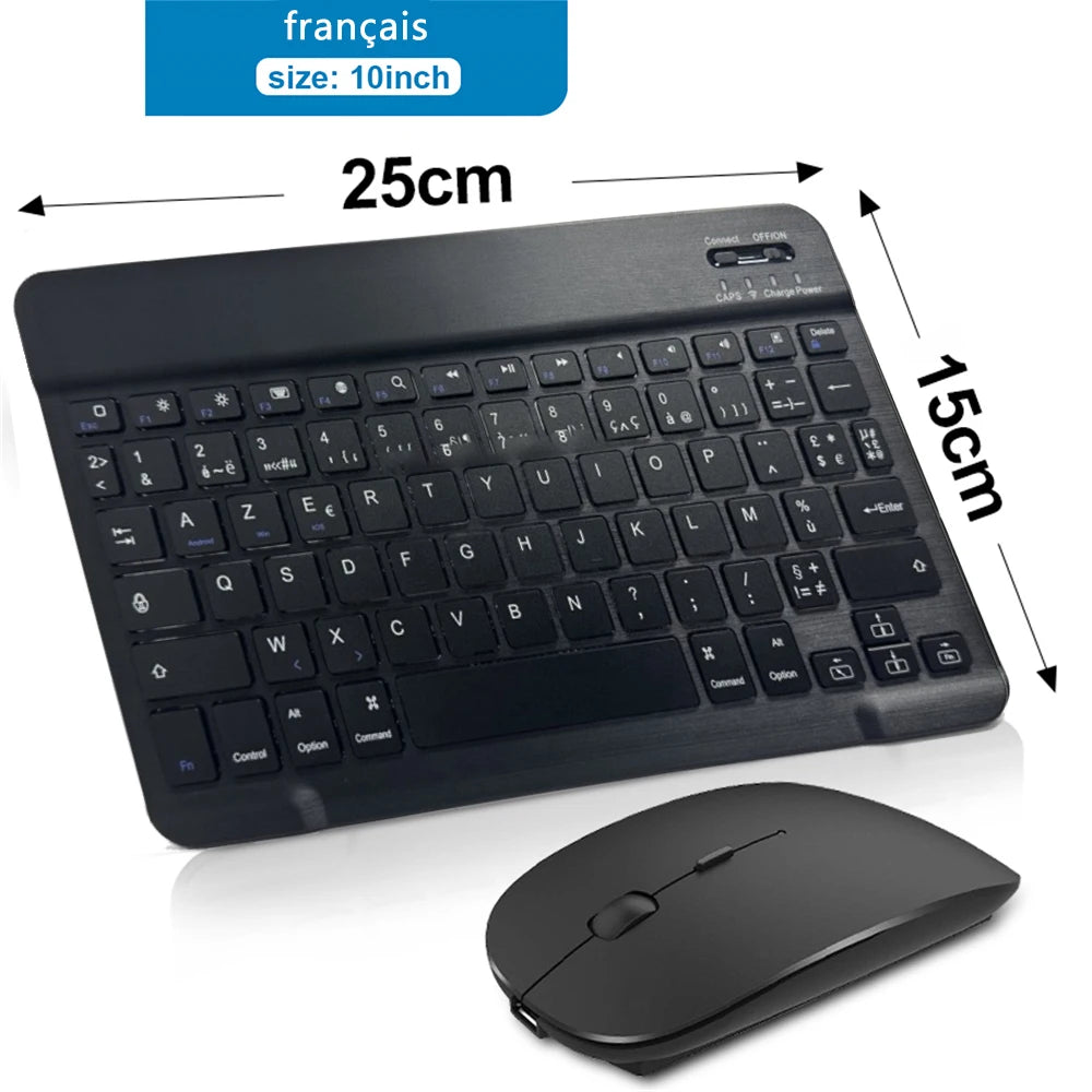 Versatile Bluetooth Wireless Keyboard and Mouse – Compatible with iOS, Android, and Windows Tablets – Multi-Language Support