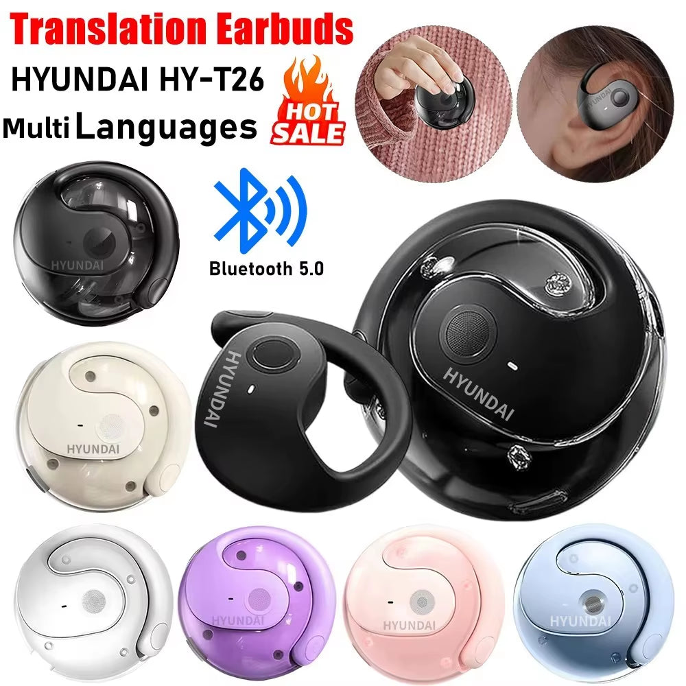 HY-T26 PRO AI Translator Earbuds – 98% Accurate Wireless Bluetooth for Effortless Travel, Business, and Learning