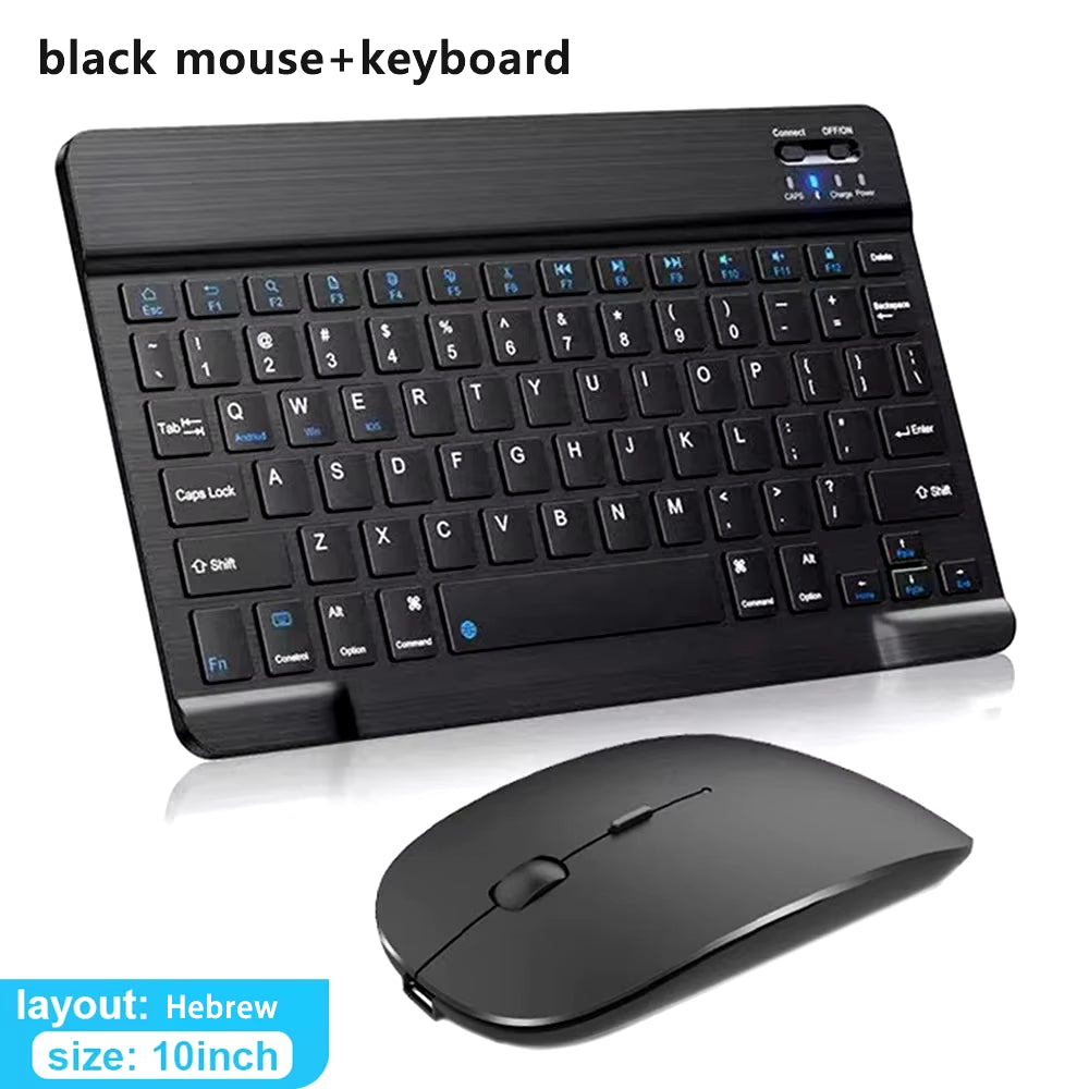 Versatile Bluetooth Wireless Keyboard and Mouse – Compatible with iOS, Android, and Windows Tablets – Multi-Language Support