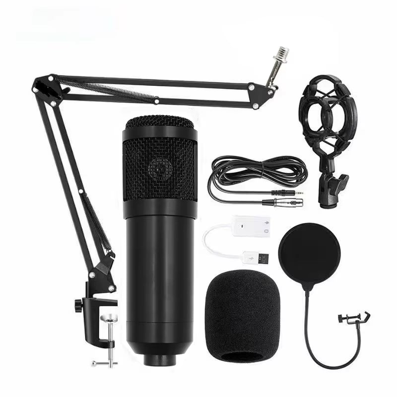 BM800 V8 Professional Audio Condenser Microphone Set – Ideal for Karaoke, Podcasting, and Live Streaming