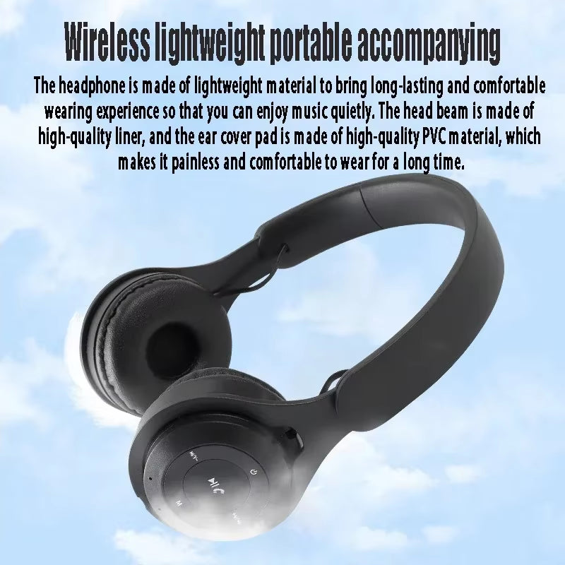 Stereo Y08 Bluetooth 5.0 Wireless Sports Headset – Foldable Over-Ear Gaming Earphones for Android & iOS