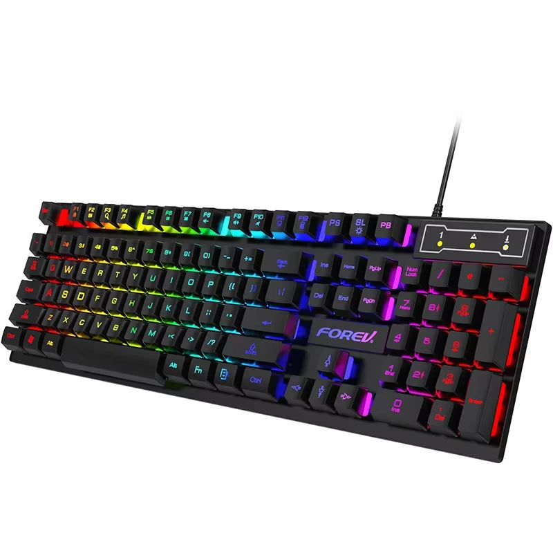 Ultimate 104-Key Backlit Mechanical Gaming Keyboard and Mouse Set - Waterproof, Luminous, Perfect for PC and Laptop Gamers!