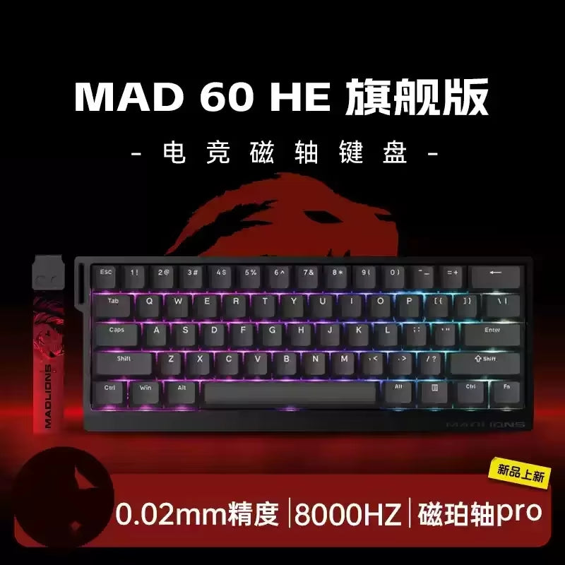 MADLIONS MAD 60/68HE Hot-Swappable Magnetic Switch Gaming Keyboard - Custom Rapid Trigger Keyboard for PC Gamers