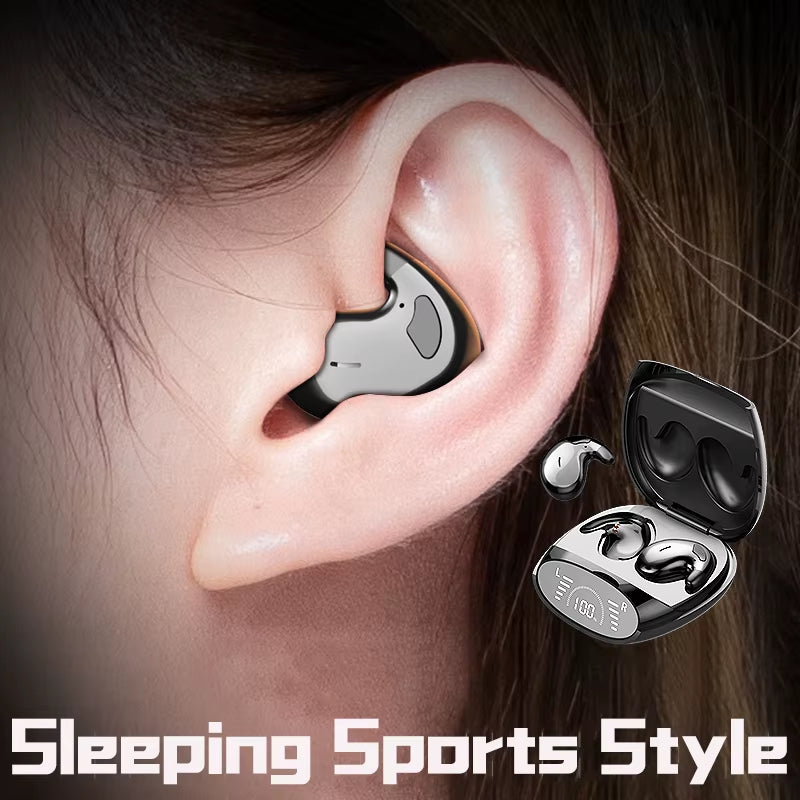 Ultra-Slim Wireless Bluetooth Sleep Headphones – Discreet Waterproof Earbuds for Sports and Comfort