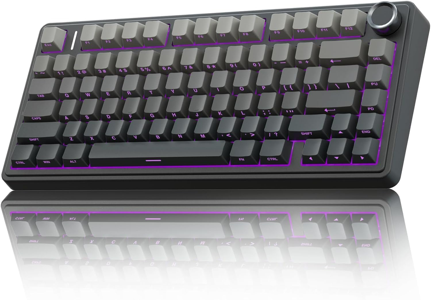 F75 Pro Wireless Mechanical Keyboard,75% Gasket Hot Swappable Custom Keyboard,Rgb Backlit,Pre-Lubed Reaper Switches,Side Printed PBT Keycaps,2.4Ghz/Usb-C/Bt5.0 Mechanical Gaming Keyboard