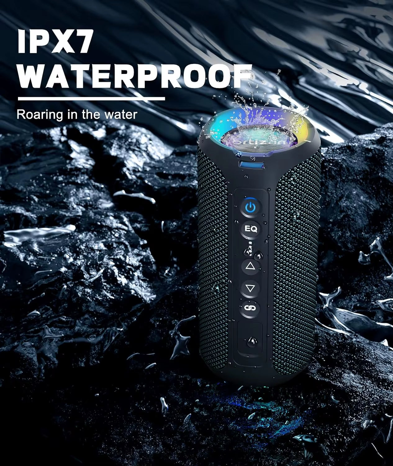 40W Waterproof Bluetooth Speakers - Portable Outdoor Wireless Speaker with Enhanced Bass, 30Hrs Playtime, Bluetooth 5.3