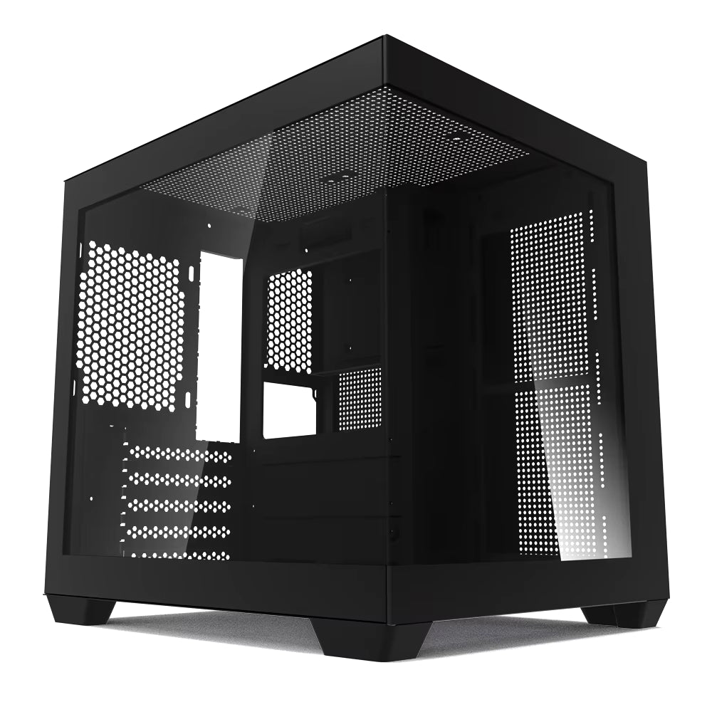 275P Sea View Gaming PC Case – Stunning Double-Sided Tempered Glass for M-ATX & ITX Motherboards