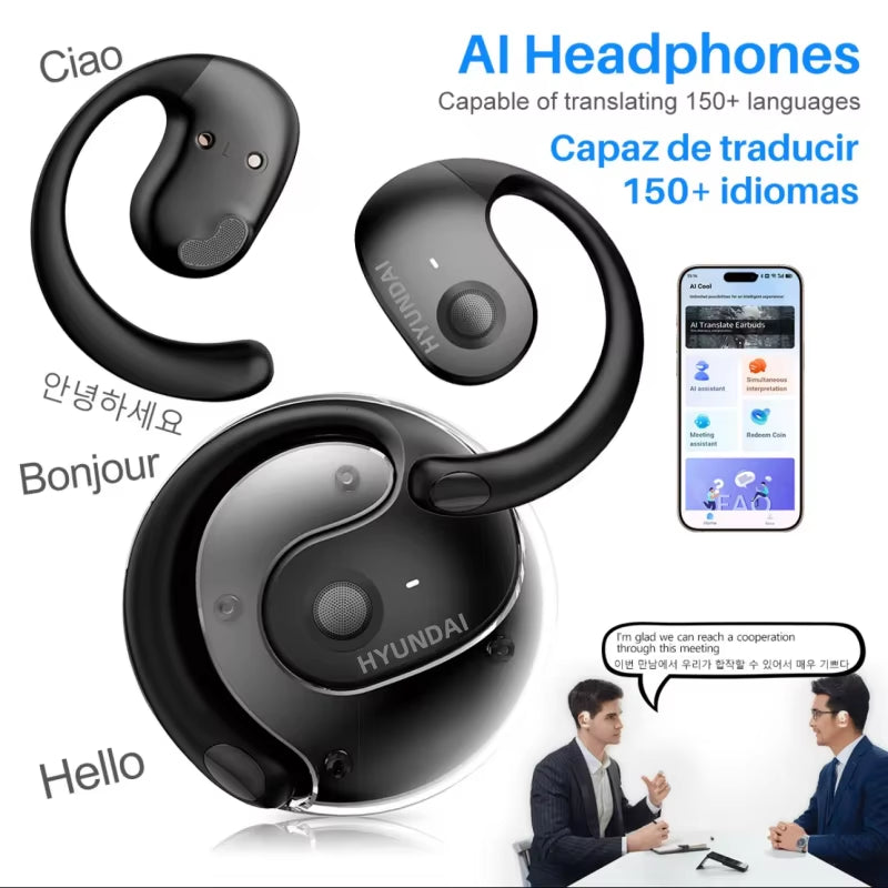 HY-T26 PRO AI Translator Earbuds – 98% Accurate Wireless Bluetooth for Effortless Travel, Business, and Learning