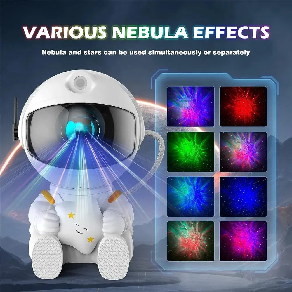 Galaxy Star Projector Night Light – Astronaut LED Space Projector for Bedroom, Home Decor & Kids