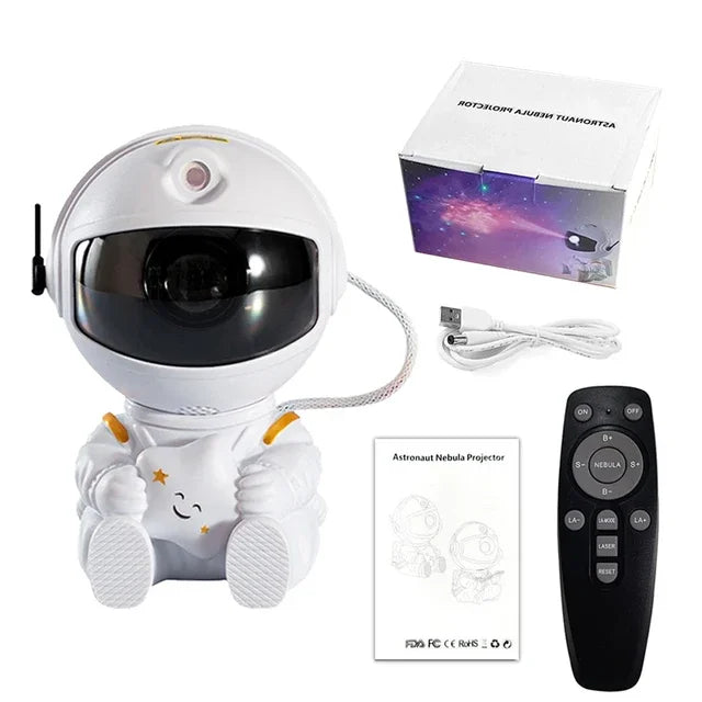 Galaxy Star Projector Night Light – Astronaut LED Space Projector for Bedroom, Home Decor & Kids