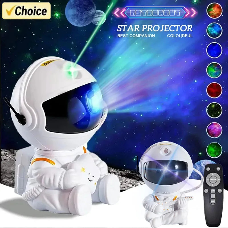 Galaxy Star Projector Night Light – Astronaut LED Space Projector for Bedroom, Home Decor & Kids