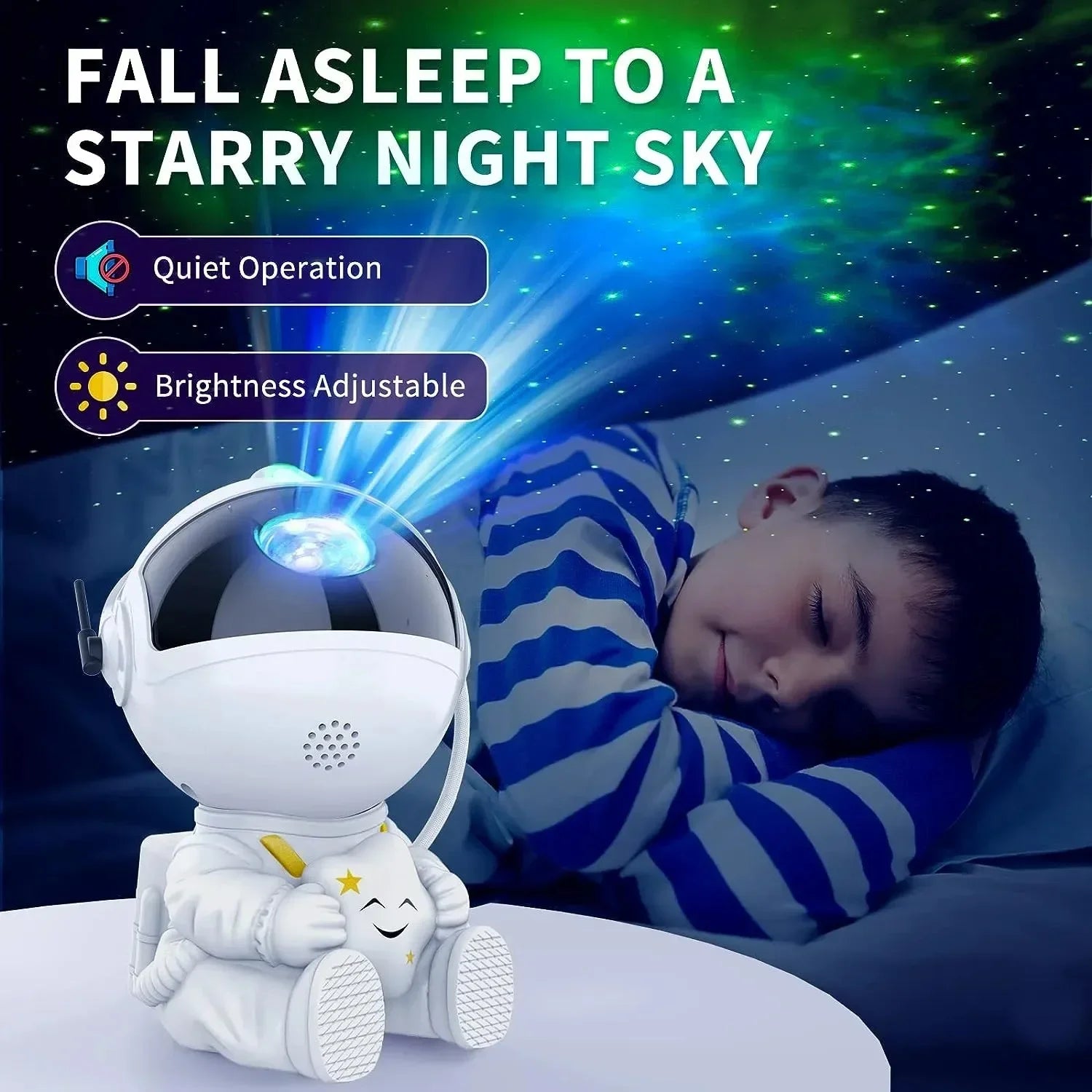 Galaxy Star Projector Night Light – Astronaut LED Space Projector for Bedroom, Home Decor & Kids