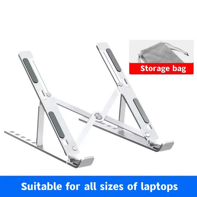 Adjustable Aluminum Alloy Laptop Stand - Portable & Foldable Notebook Holder for Up to 17 Inch - 2023 Best Seller!