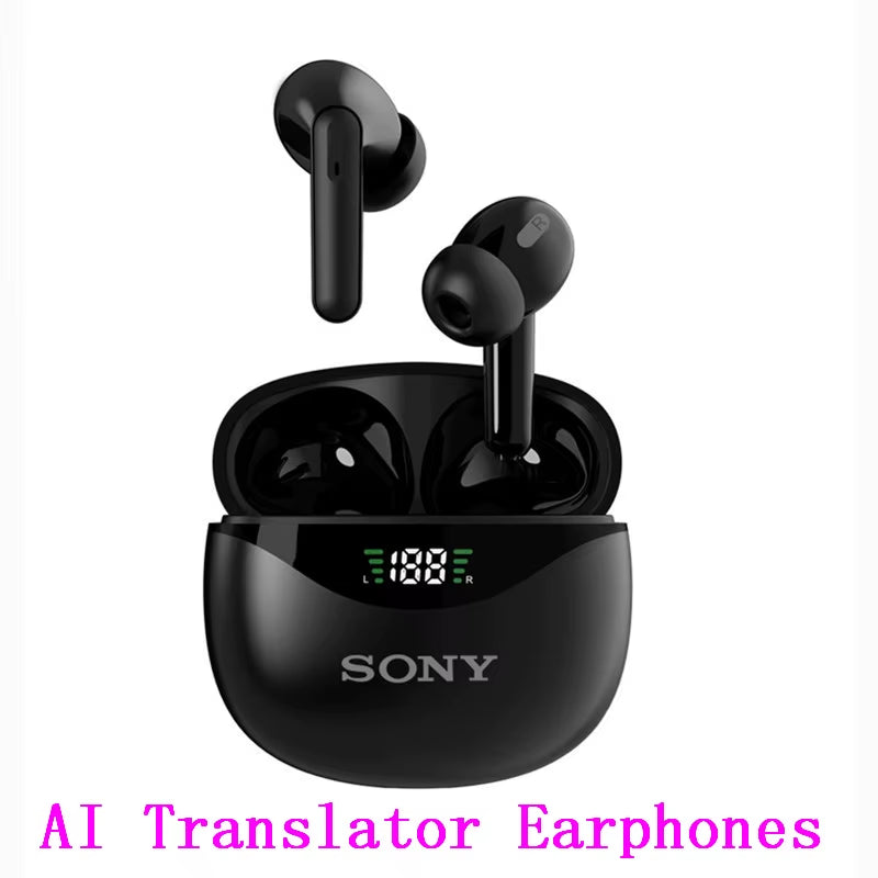 Wireless Bluetooth AI Translator Earphones – Ideal for Office & Travel with Power Display