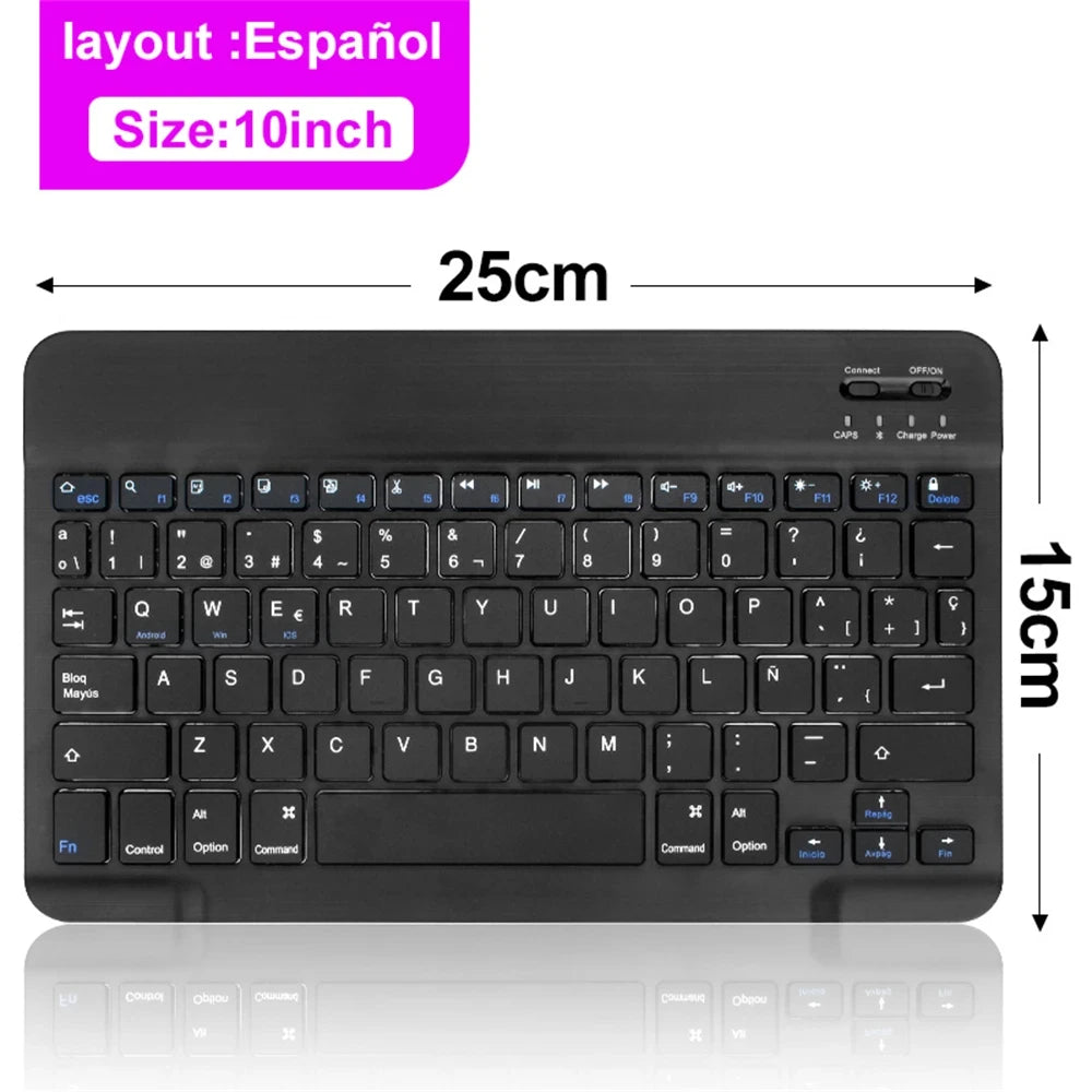 Versatile Bluetooth Wireless Keyboard and Mouse – Compatible with iOS, Android, and Windows Tablets – Multi-Language Support