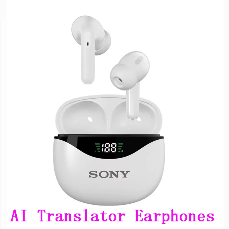 Wireless Bluetooth AI Translator Earphones – Ideal for Office & Travel with Power Display