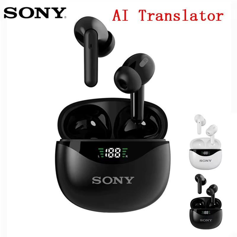 Wireless Bluetooth AI Translator Earphones – Ideal for Office & Travel with Power Display