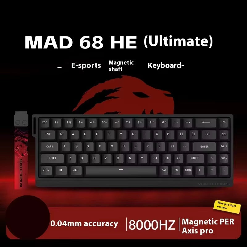 MADLIONS MAD 60/68HE Hot-Swappable Magnetic Switch Gaming Keyboard - Custom Rapid Trigger Keyboard for PC Gamers