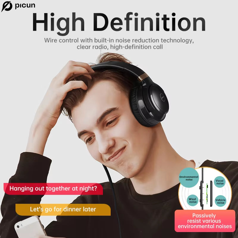 C60 Noise-Isolating Wired On-Ear Headphones with Mic & Volume Control – Ideal for Computer Use, 3.5mm Aux Jack