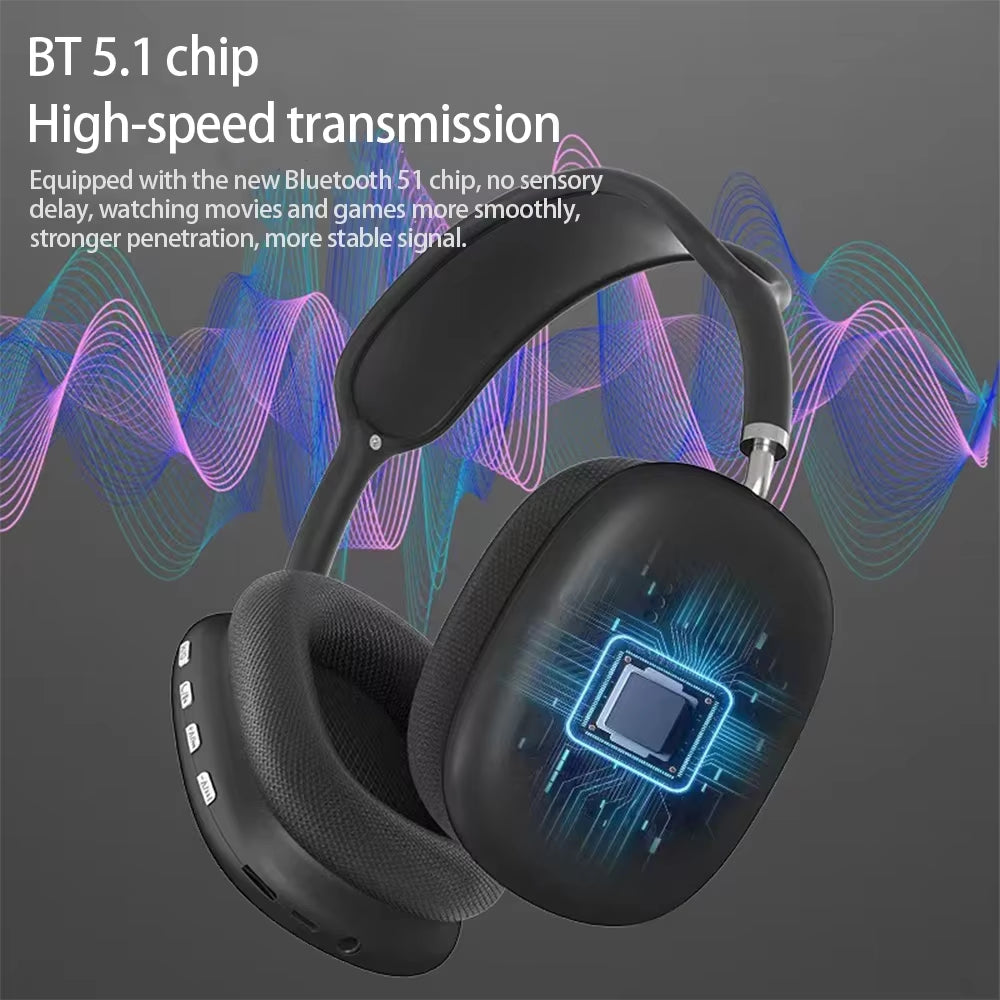 P9 Pro Air Max 5.1 Wireless Bluetooth Noise-Canceling Headphones – Premium Over-Ear Gaming & Sports Headset for All Devices