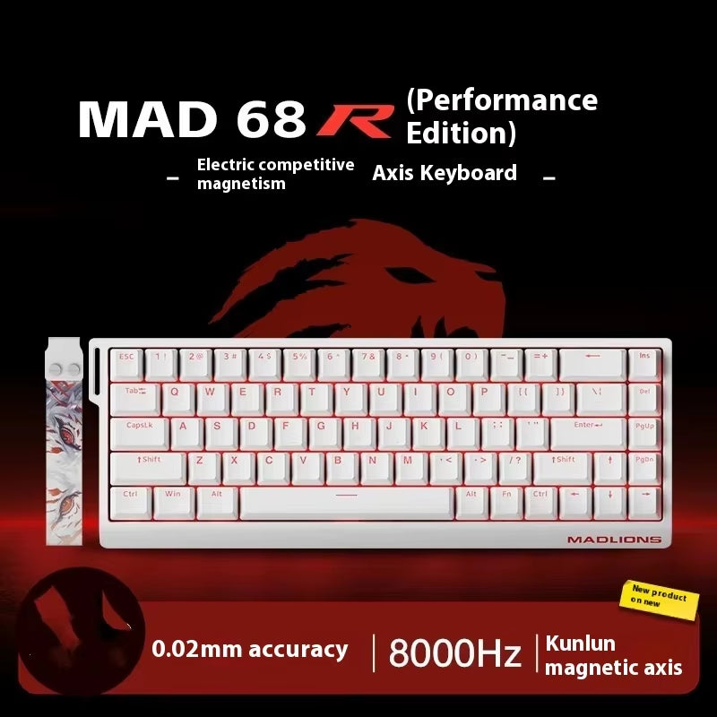 MADLIONS MAD 60/68HE Hot-Swappable Magnetic Switch Gaming Keyboard - Custom Rapid Trigger Keyboard for PC Gamers