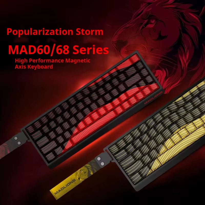 MADLIONS MAD 60/68HE Hot-Swappable Magnetic Switch Gaming Keyboard - Custom Rapid Trigger Keyboard for PC Gamers