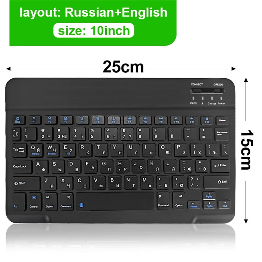 Versatile Bluetooth Wireless Keyboard and Mouse – Compatible with iOS, Android, and Windows Tablets – Multi-Language Support